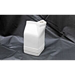 Ganz Ceramic Milk Carton Creamer "Everyday White" Kitchen Farm Creamer